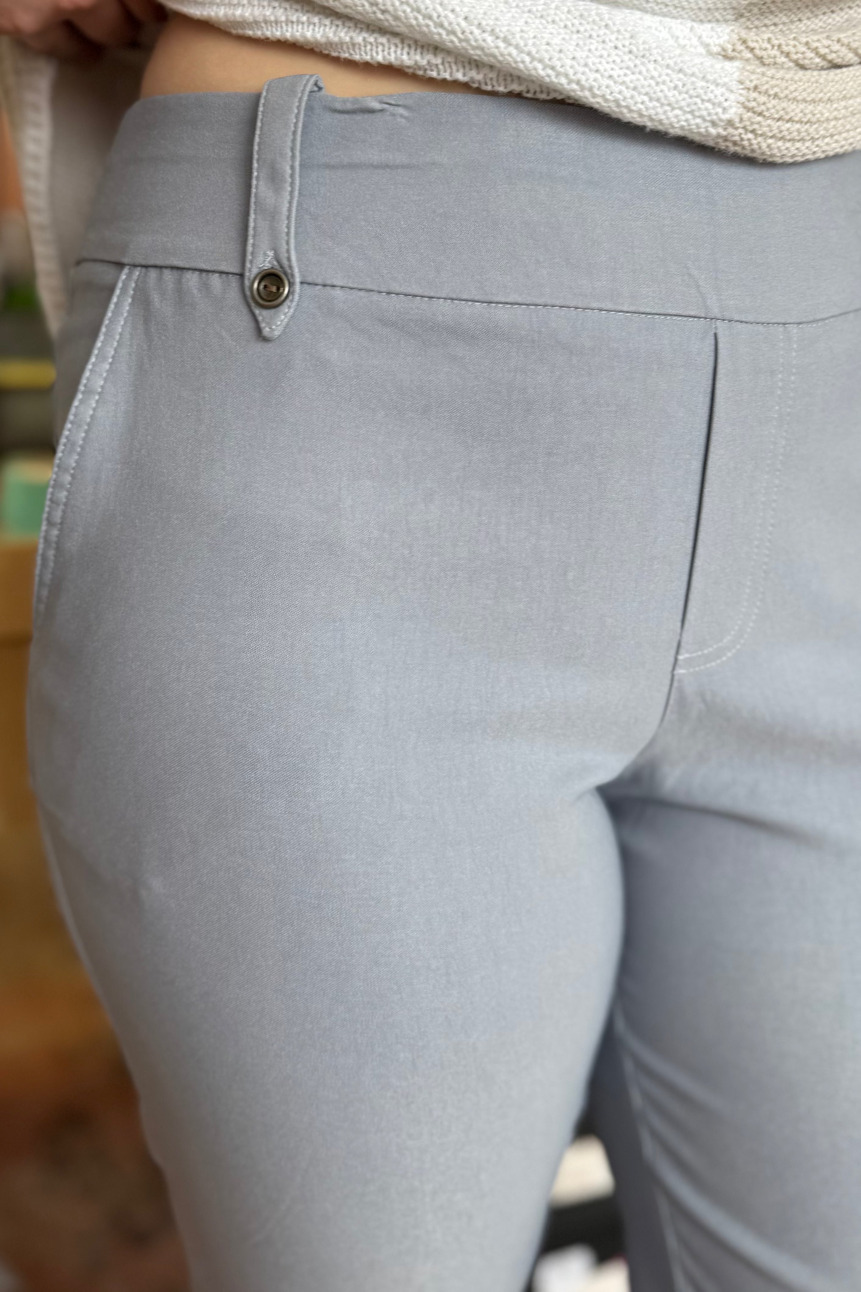 Pull On 2 Pocket Pant with Button Detail BOTTOMS SOUTHERN LADY