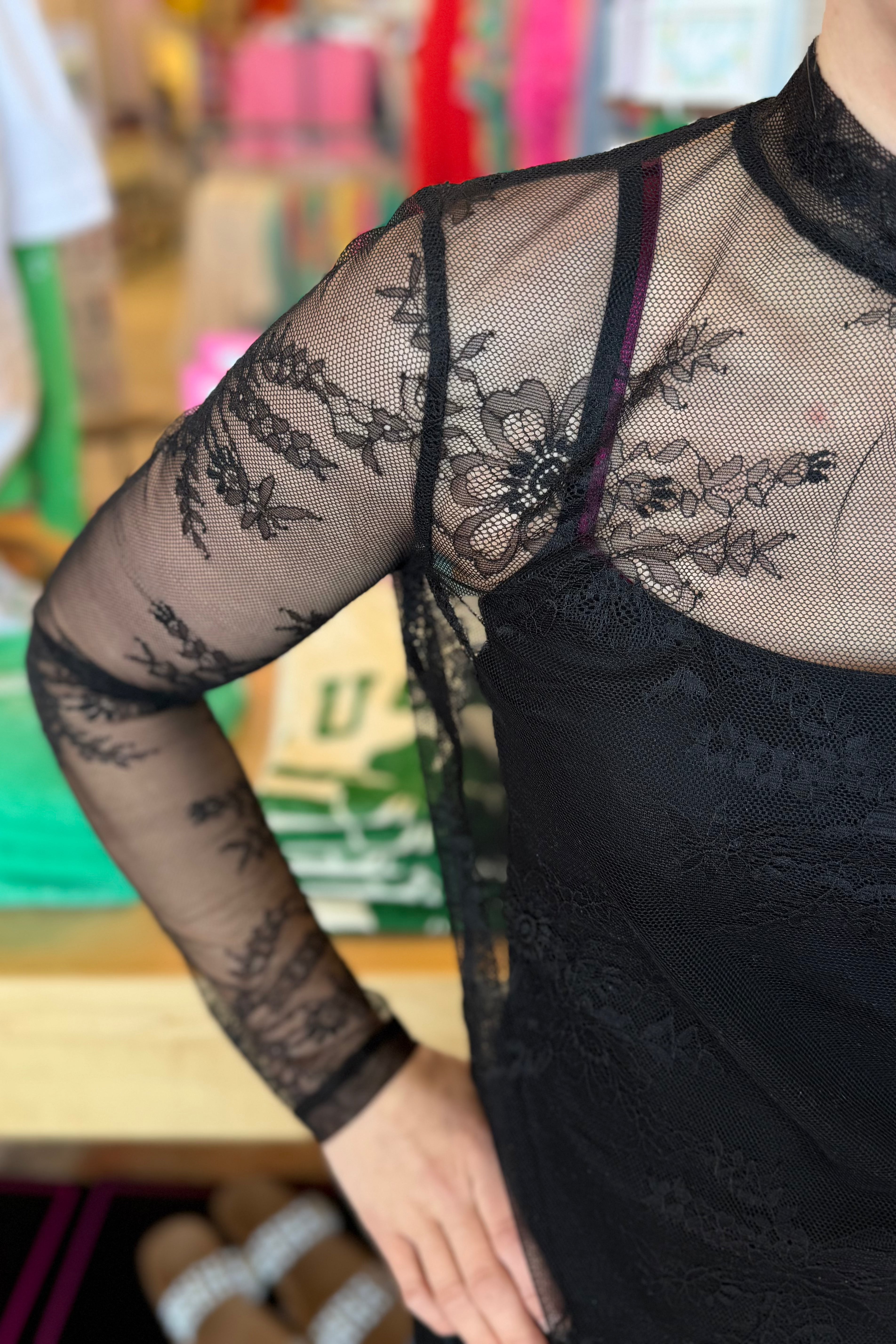 Lincoln Park After Dark Lace Top MISSY BASIC KNIT STERLINGKREEK