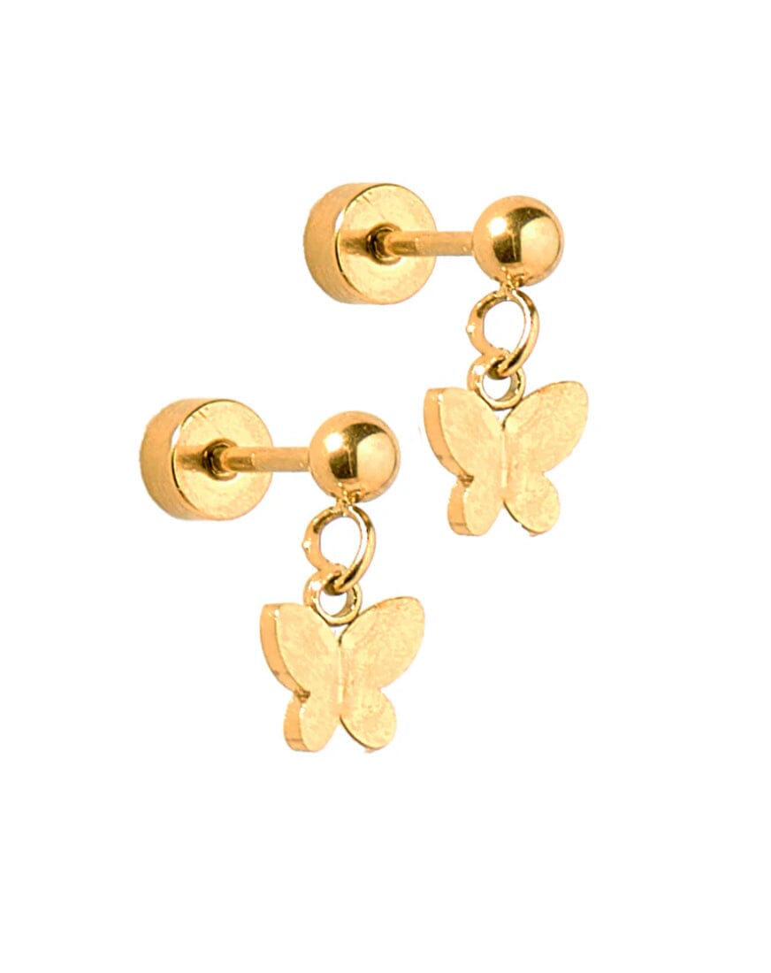 Millie Butterfly Drop Screwback Studs JEWELRY LINNY CO
