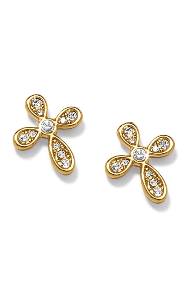 Enchanting Cross Gold Post Earrings BJEWELRY Brighton Collectables