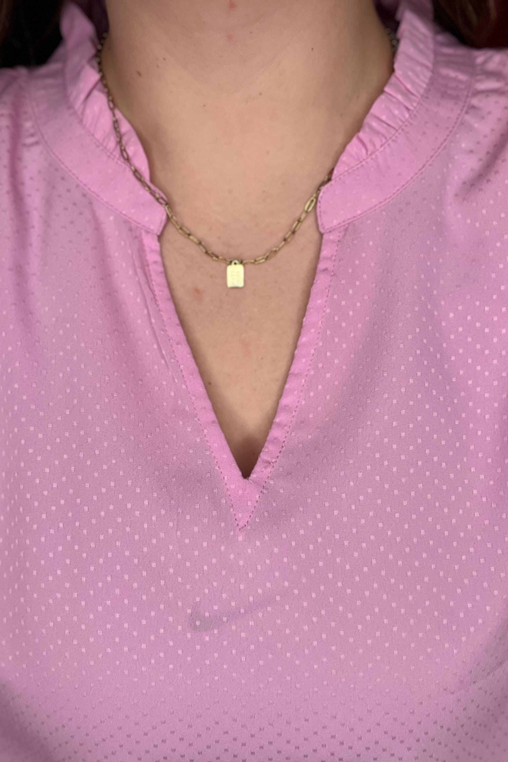 Cap Ruffle Sleeve V-Neck Swiss Dot Top JR TOP DRESSY MARYSQUARE