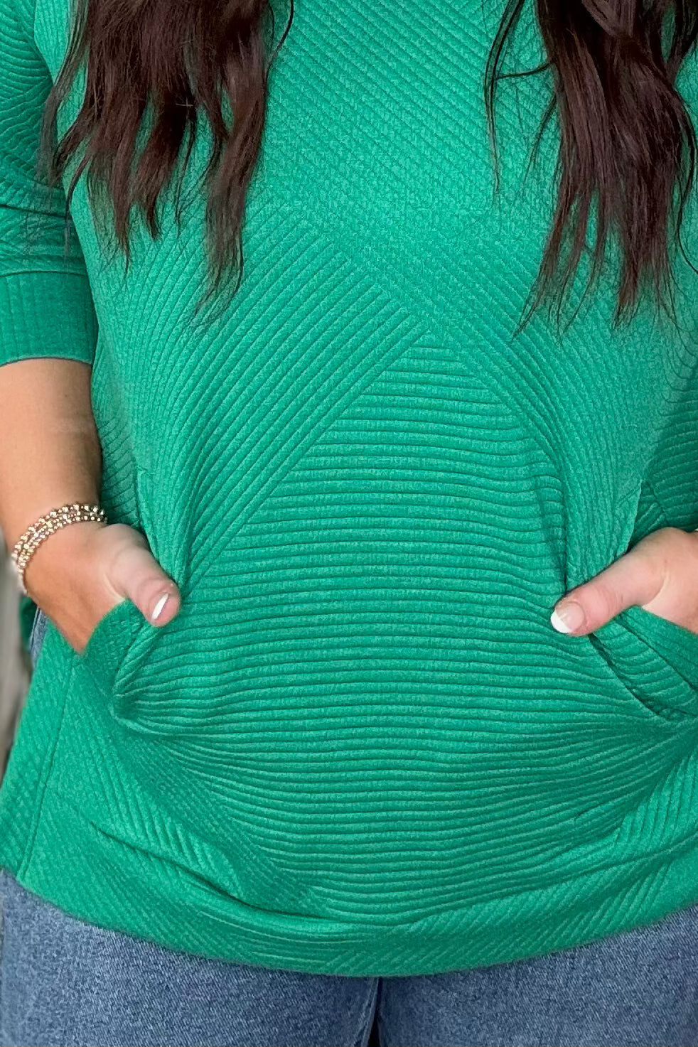 3/4 Sleeve Tunic with Pockets MISSY TOP SPECIAL TRIBAL