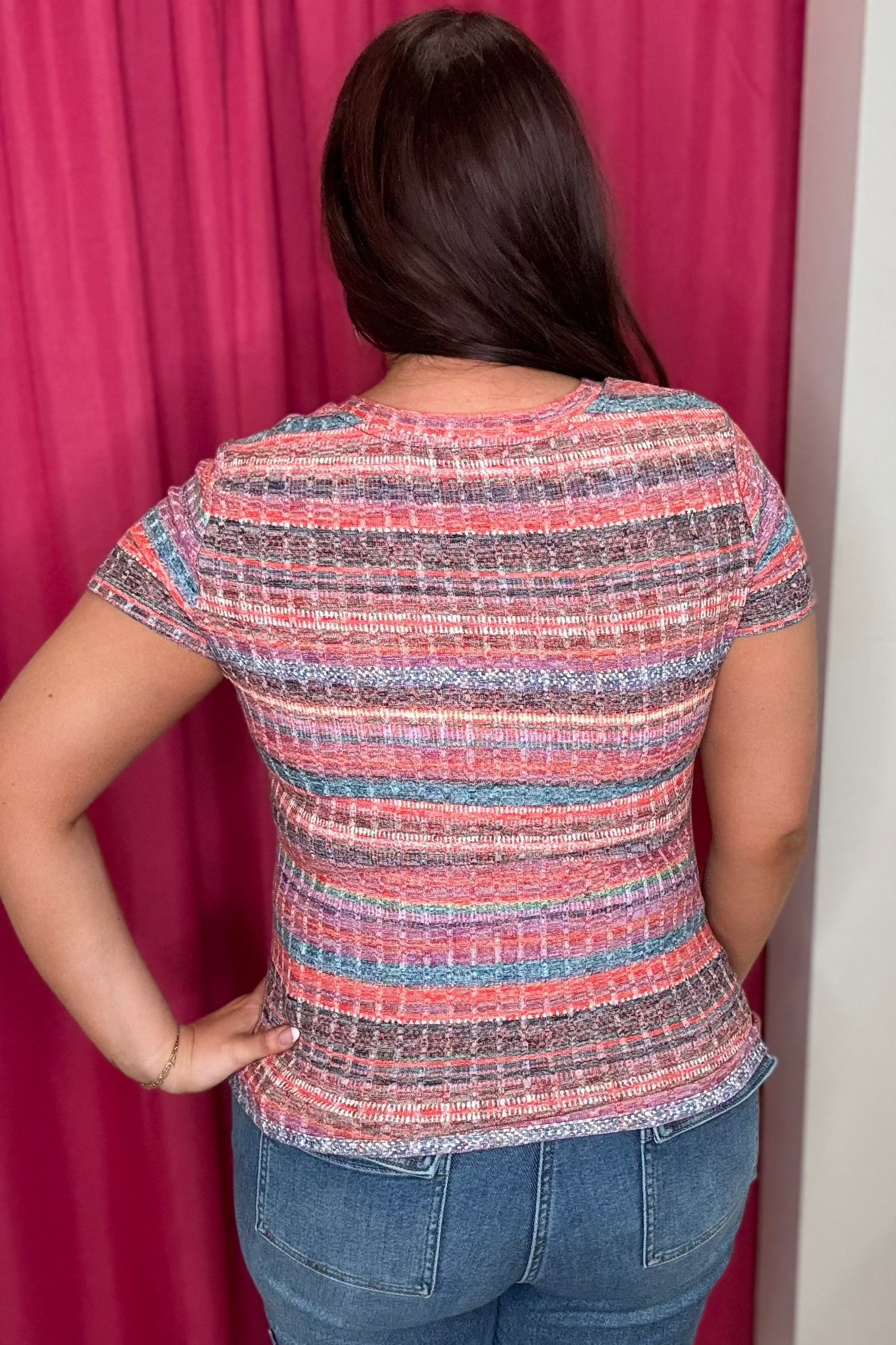 Short Sleeve Scoop Neck Printed Top MISSY TOP SPECIAL LIVERPOOL