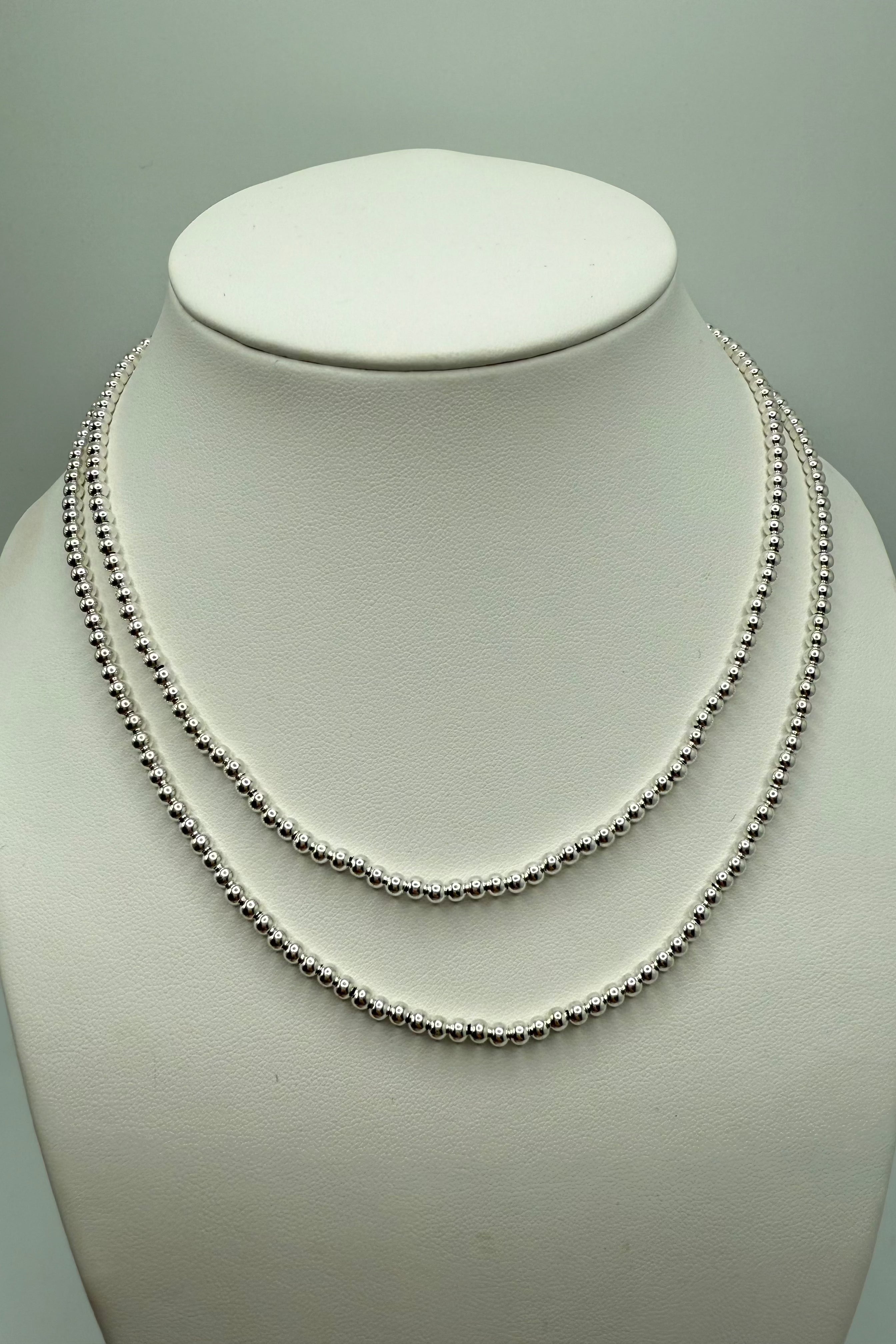 17" Choker Classic Sterling 3mm Bead JEWELRY ENEWTON
