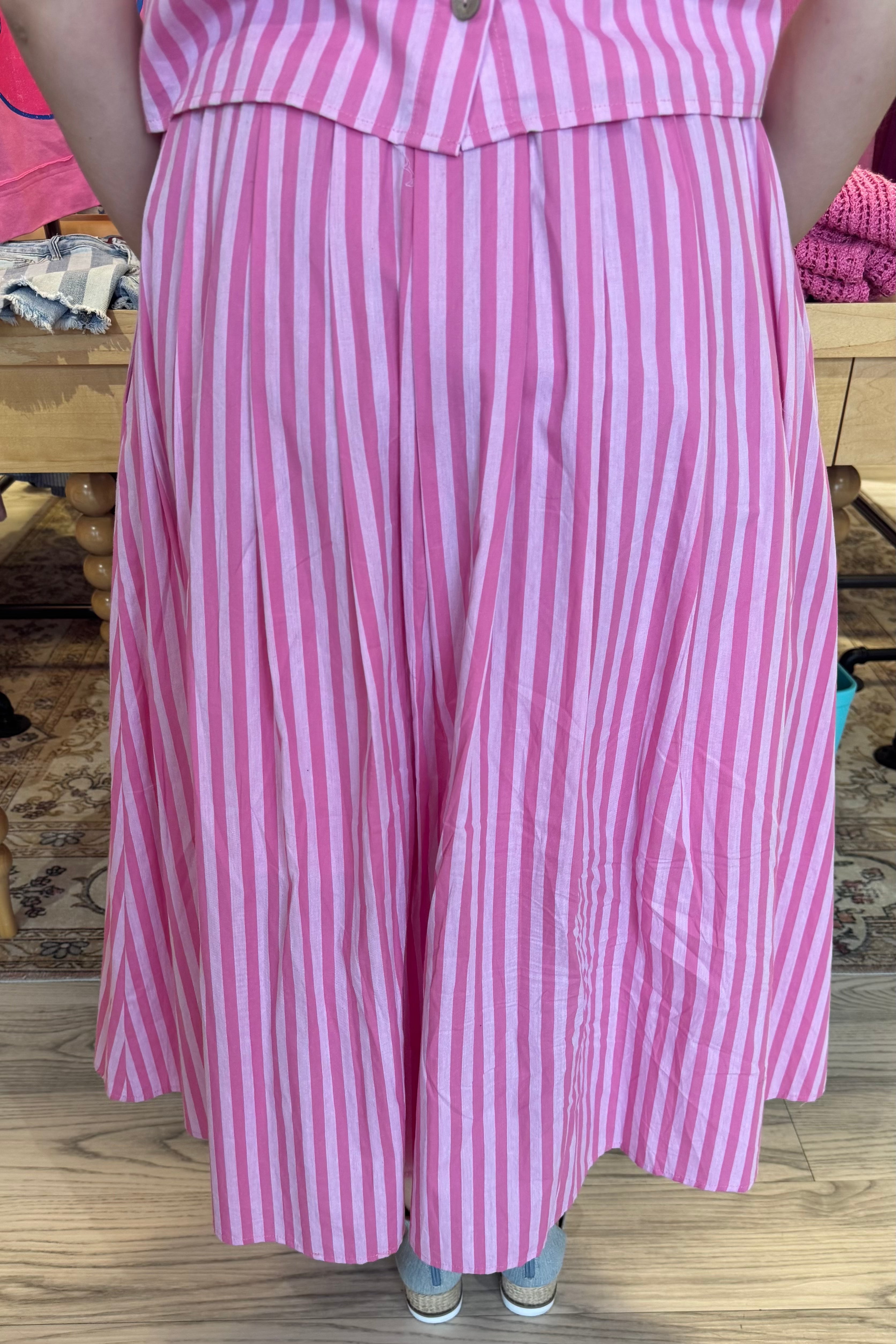 Striped Maxi Skirt BOTTOMS ENTRO