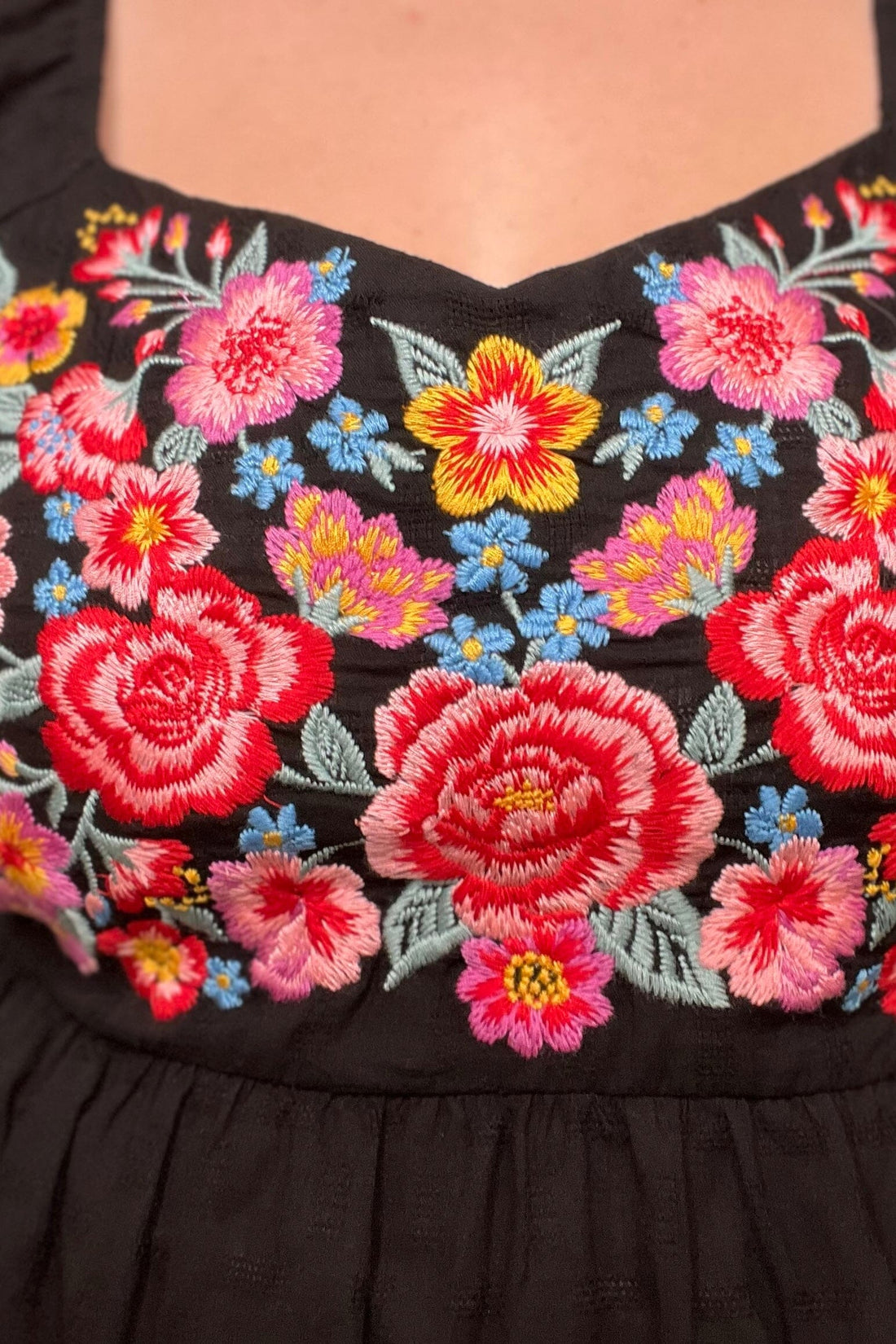 Short Sleeve Baby Doll Top with Embroidery JR TOP DRESSY Savanna Jane