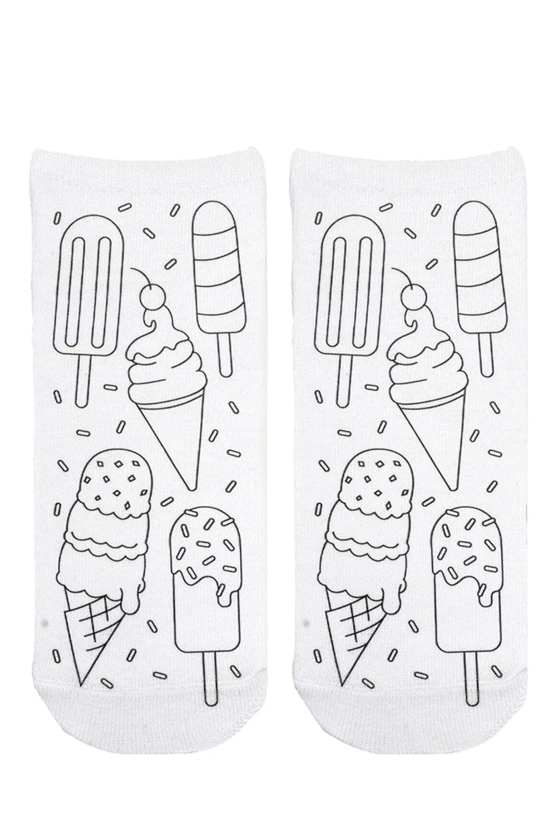 Ice Cream Coloring Socks GIFT/OTHER LIVINGROYAL