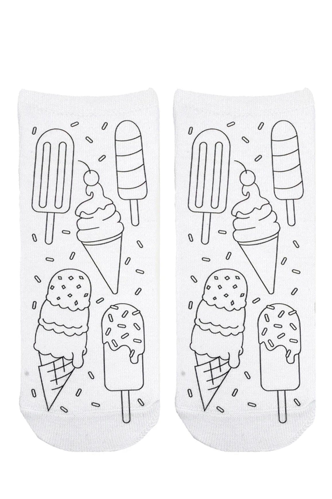 Ice Cream Coloring Socks GIFT/OTHER LIVINGROYAL