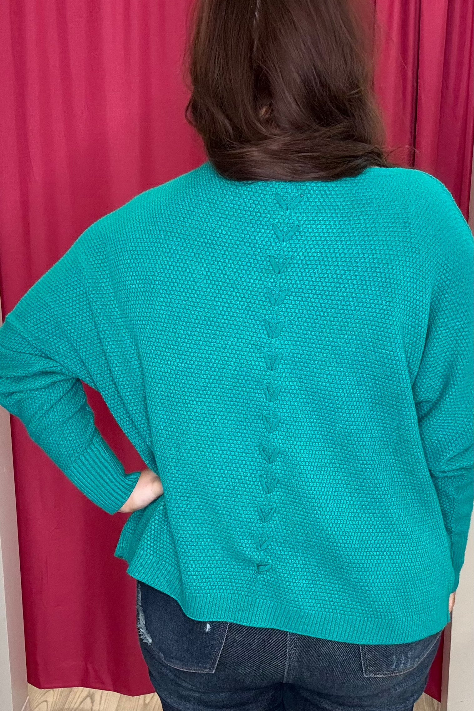 Relaxed Ciana Pullover Sweater with Tie Back JR TOP DRESSY COCO+CARMEN