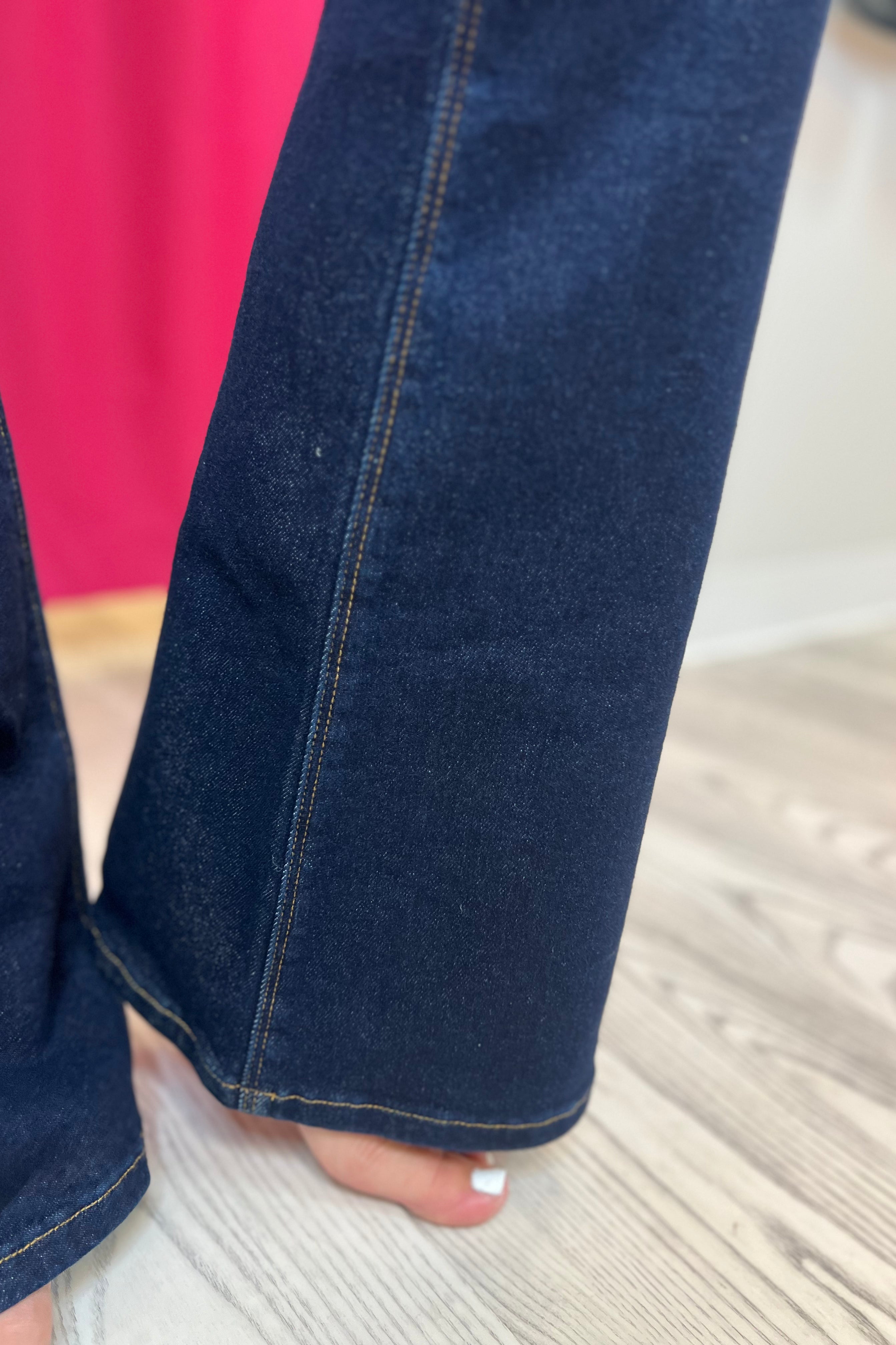 Mid Rise Flare Button Down Jeans JEANS RISEN