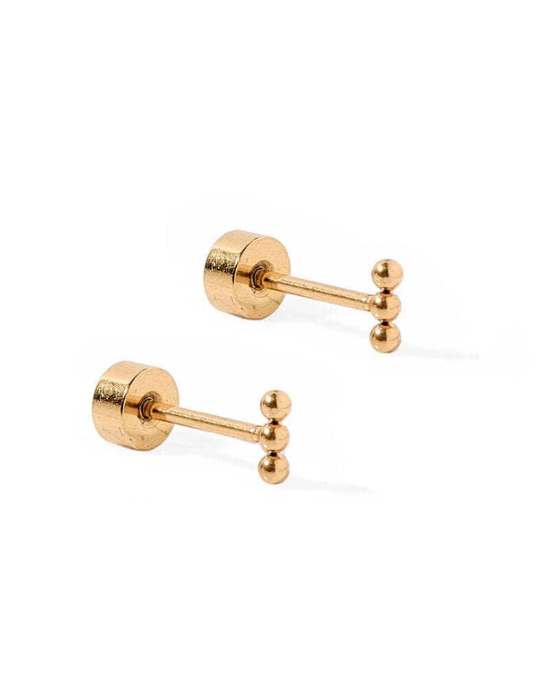 Screwback Stud Tally Gold JEWELRY LINNY CO