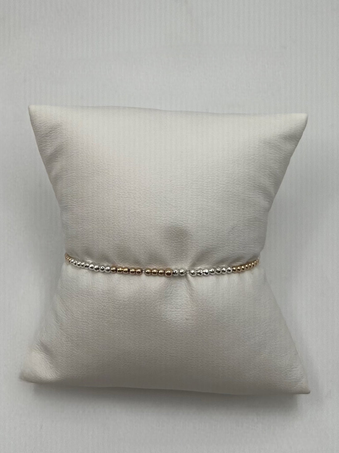 Blissful Pattern 2mm Bead Bracelet-Bright Silver Faceted Hematite JEWELRY ENEWTON