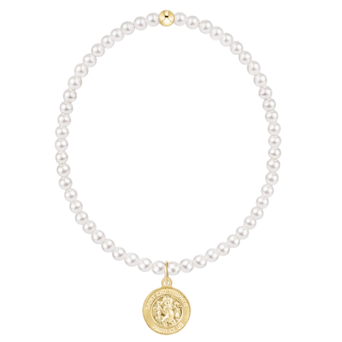 Enewton Classic Pearl 3mm Bracelet - Protection Gold Disc JEWELRY ENEWTON