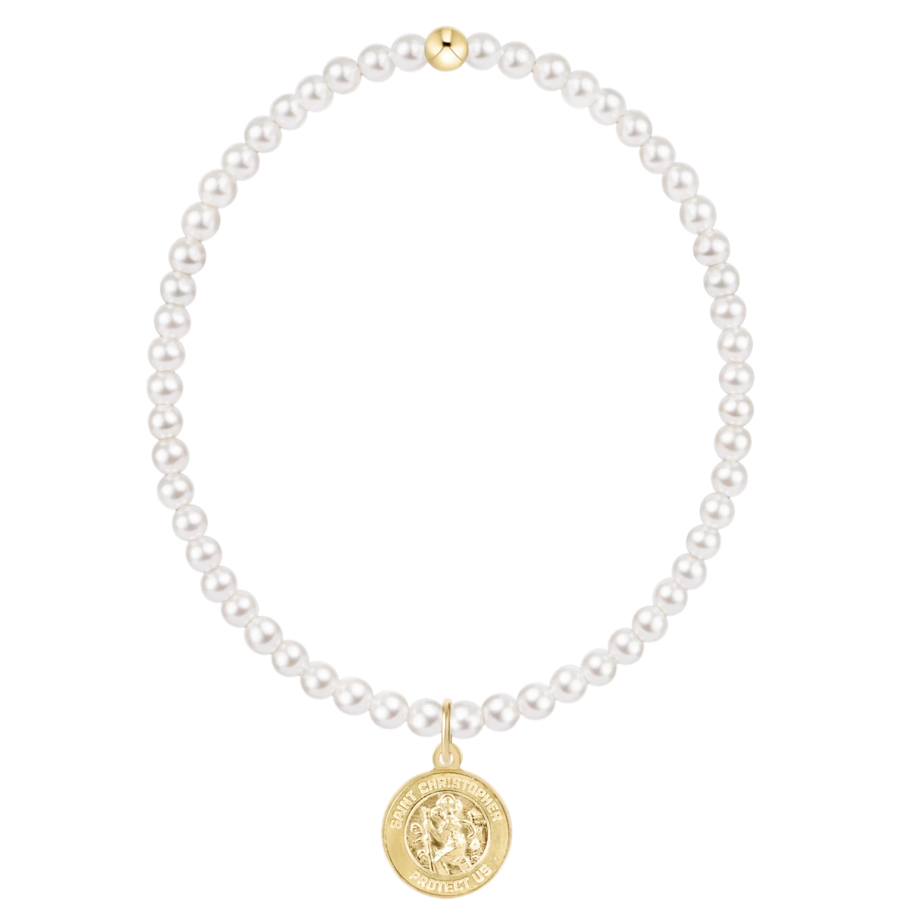 Enewton Classic Pearl 3mm Bracelet - Protection Gold Disc JEWELRY ENEWTON