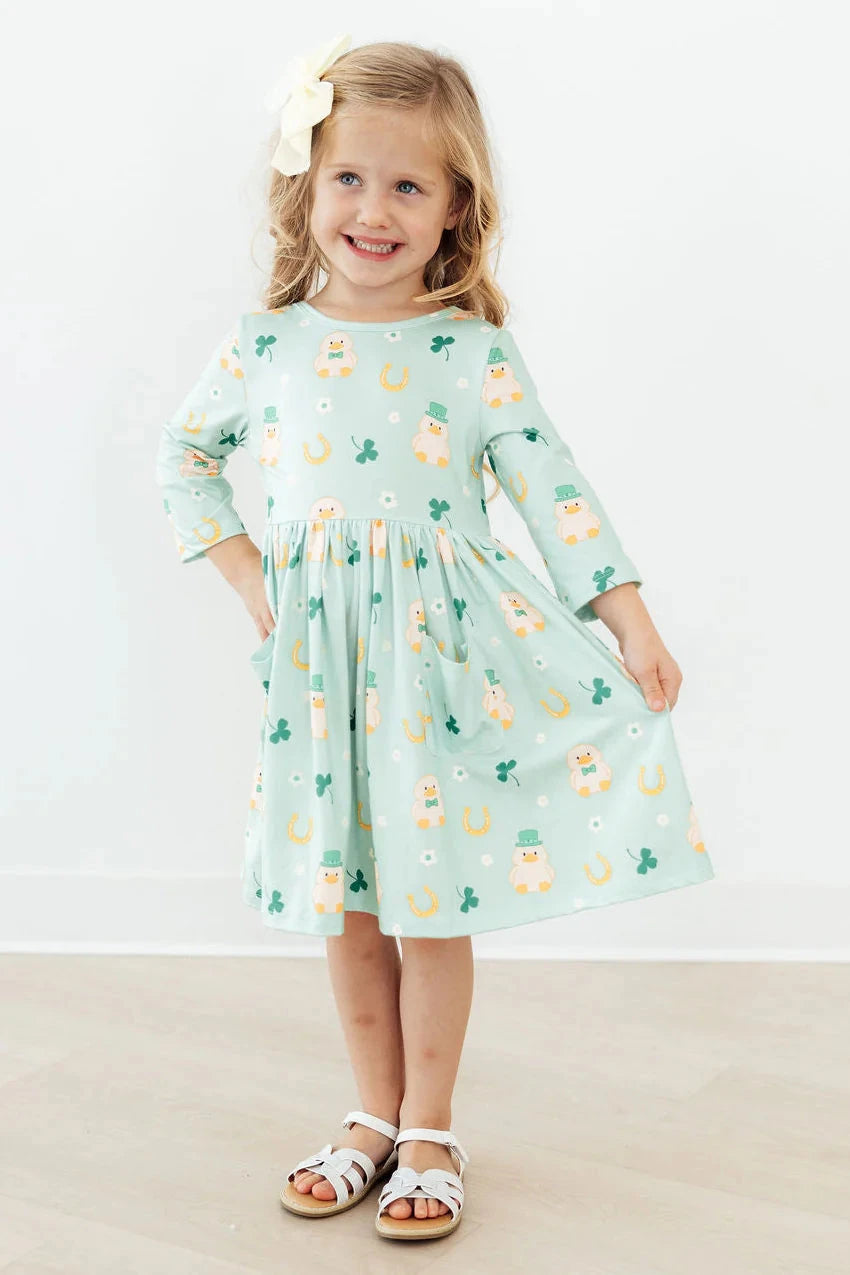 Lucky Duck 3/4 Sleeve Pocket Twirl Dress GIFT/OTHER MILA & ROSE