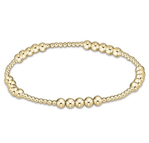 Classic Blissful Pattern 2mm Bead Bracelet - 4mm Gold JEWELRY ENEWTON