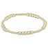 Classic Blissful Pattern 2mm Bead Bracelet - 4mm Gold JEWELRY ENEWTON