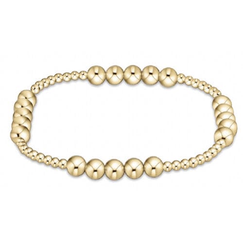 Classic Blissful Pattern 2.5mm Bead Bracelet - 5mm Gold JEWELRY ENEWTON