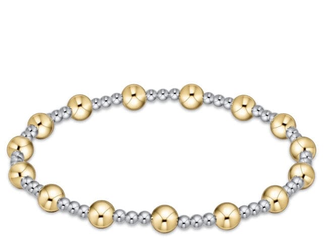 Classic Sincerity Pattern 5mm Bead Bracelet - Mixed Metal JEWELRY ENEWTON