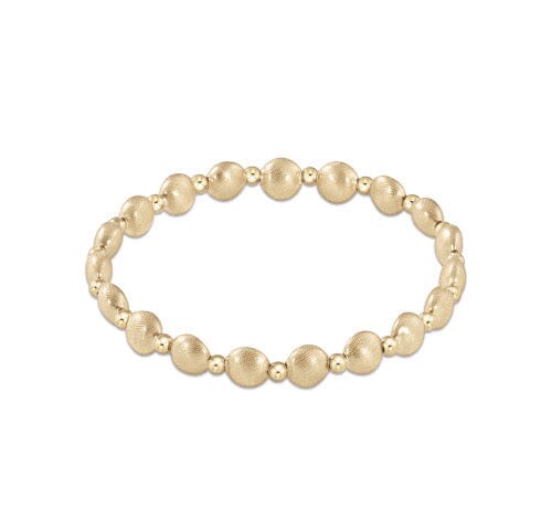 Honesty Gold Grateful Pattern 6mm Bead Bracelet JEWELRY ENEWTON
