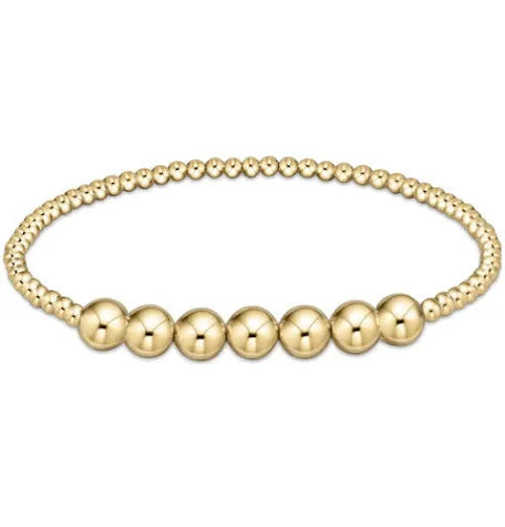 Classic Gold Beaded Bliss 3mm Bead Bracelet - 6mm Gold JEWELRY ENEWTON