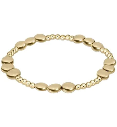 Honesty Joy Pattern 6mm Bead Bracelet - Gold JEWELRY ENEWTON