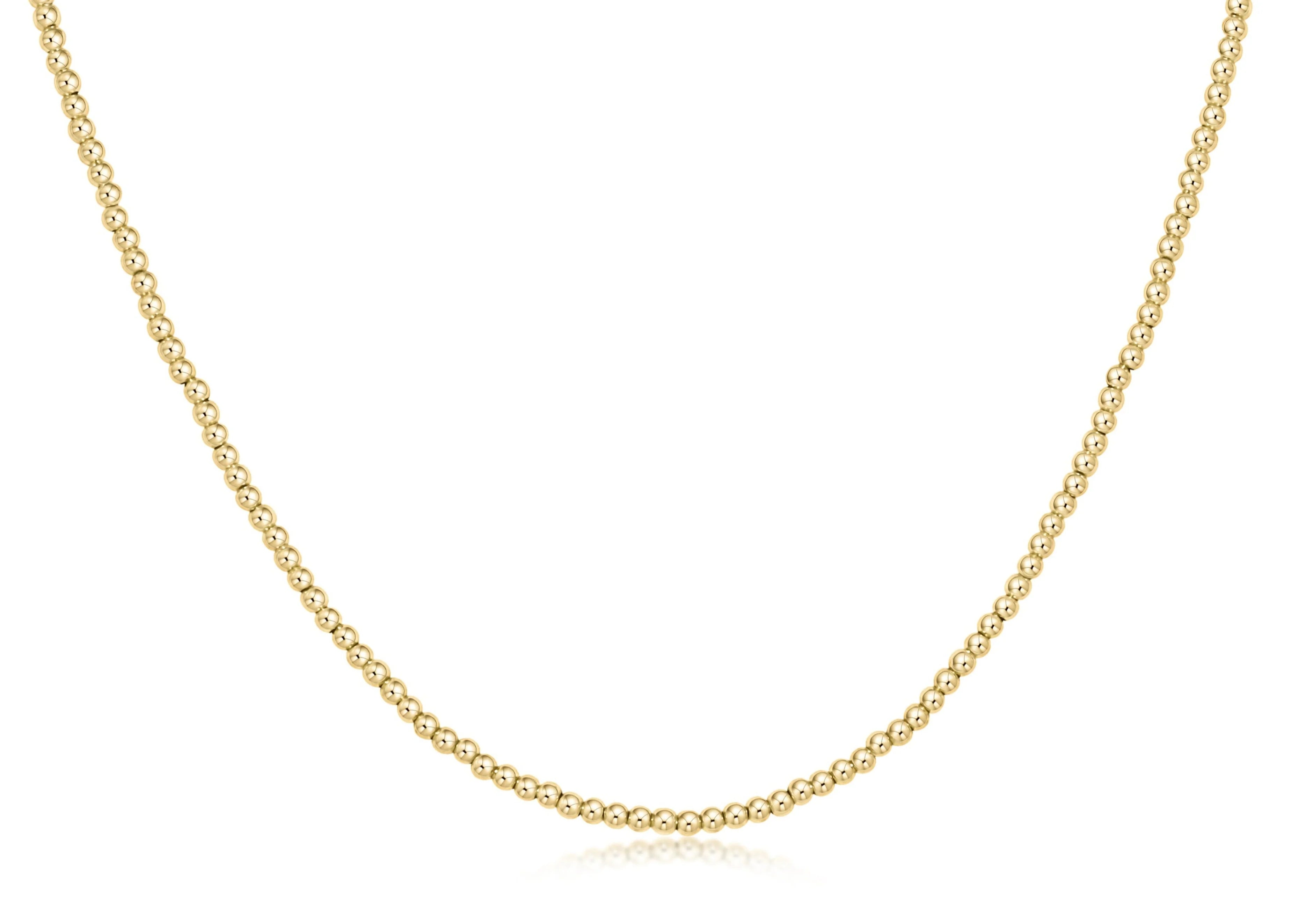 15" Choker Classic Gold 2mm Bead JEWELRY ENEWTON