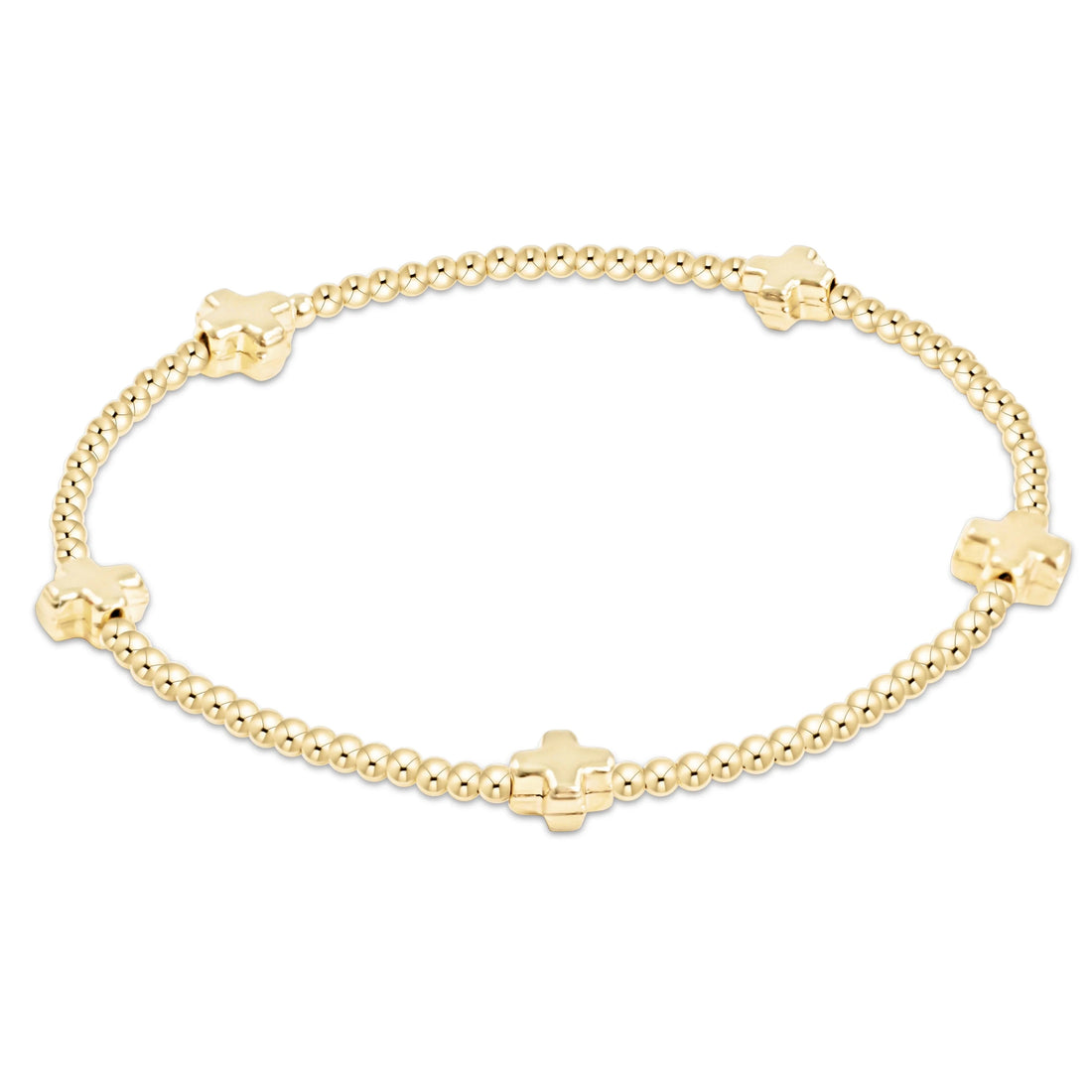 Enewton e girl Signature Cross Small Gold Pattern 2 mm Bead Bracelet GIFT/OTHER ENEWTON