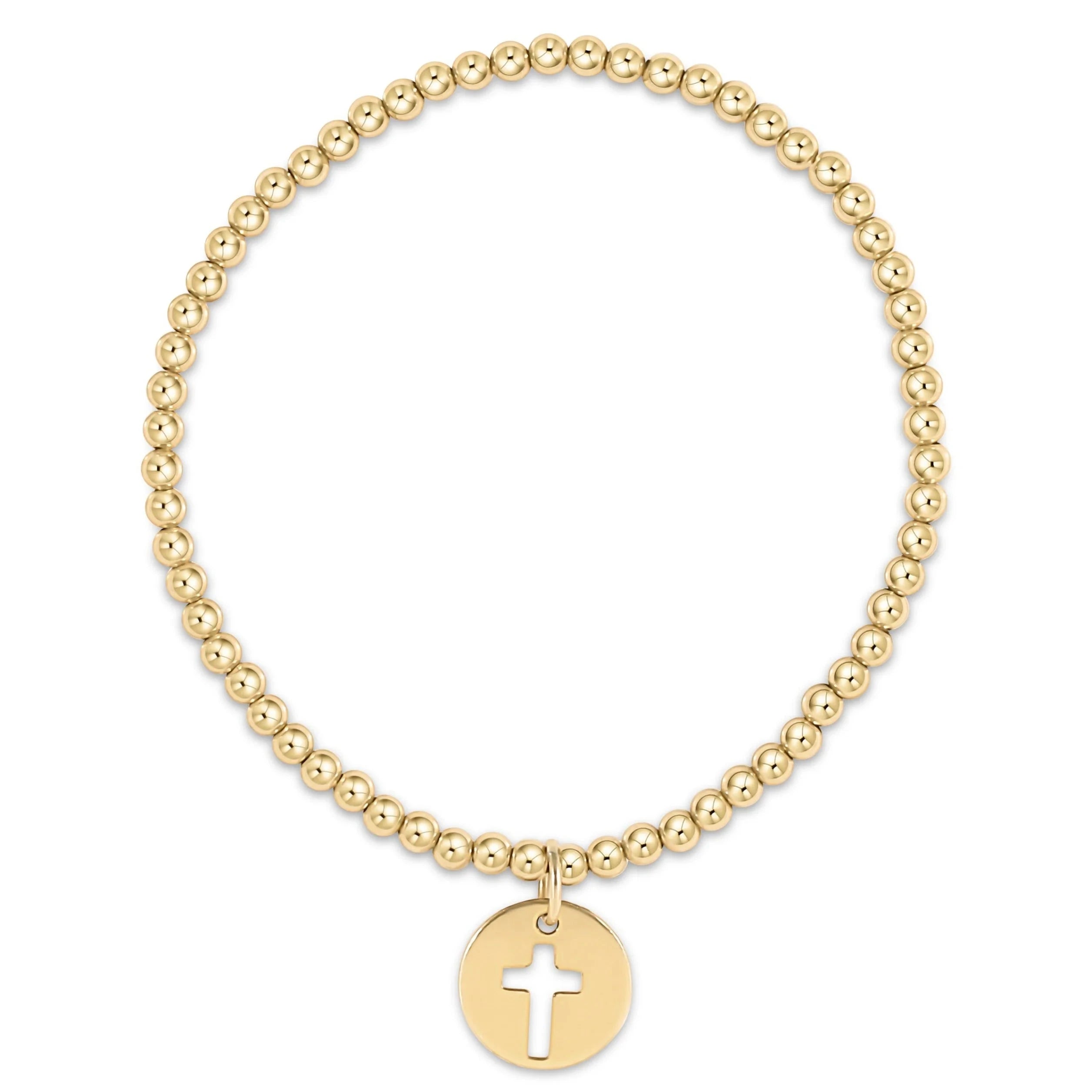 Enewton Extended Classic Gold 3mm Bead Bracelet Blessed Gold Disc JEWELRY ENEWTON
