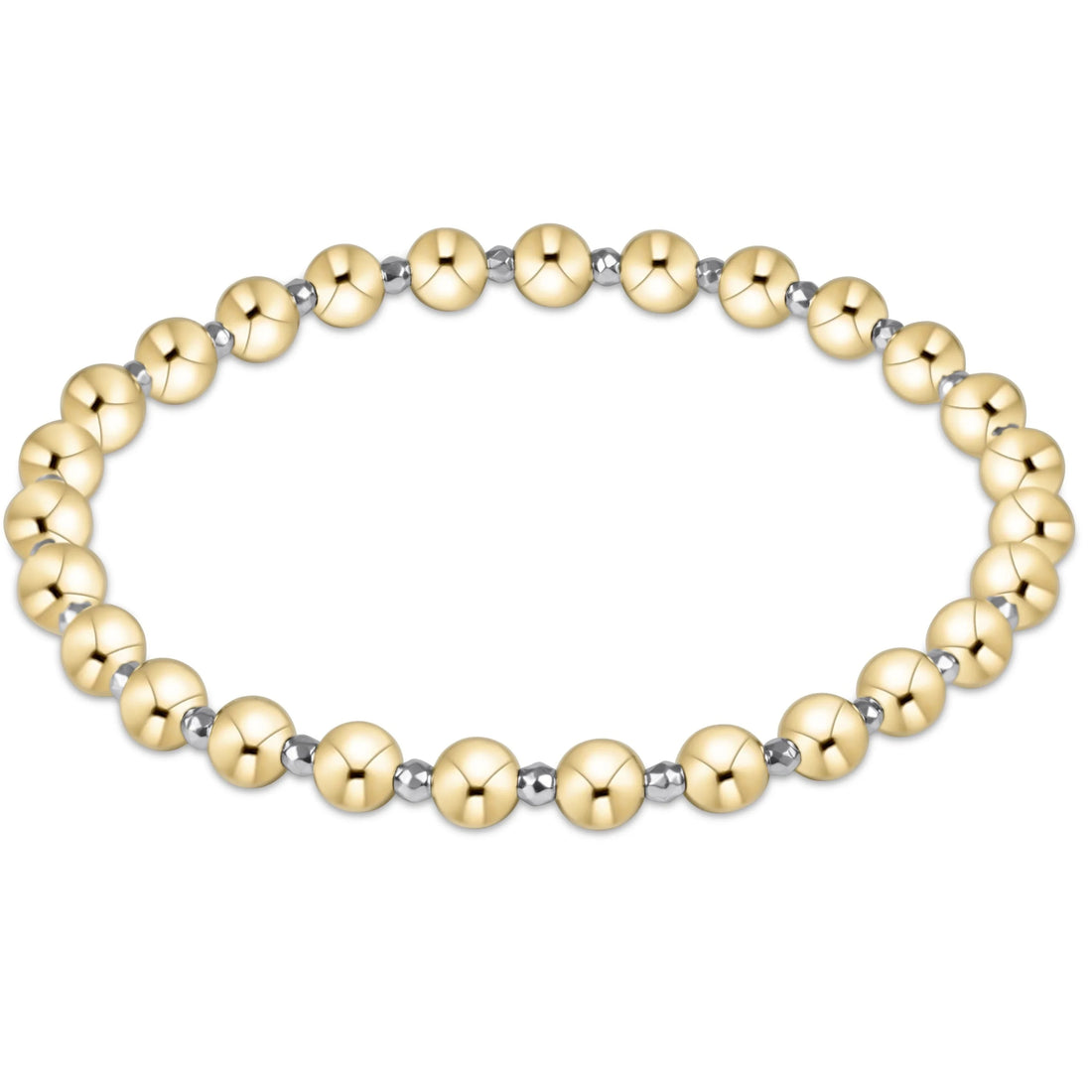 Enewton Bright Silver Faceted Hematite Grateful Pattern 5mm Bead Bracelet JEWELRY ENEWTON