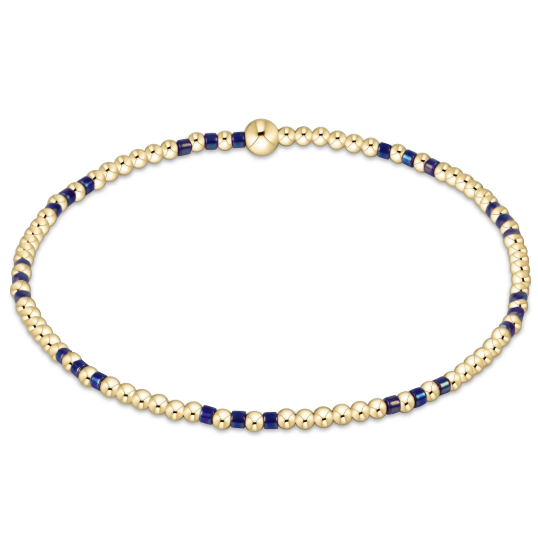 Enewton Hope Joy Pattern 2mm Bead Bracelet- Blue Metallic JEWELRY ENEWTON
