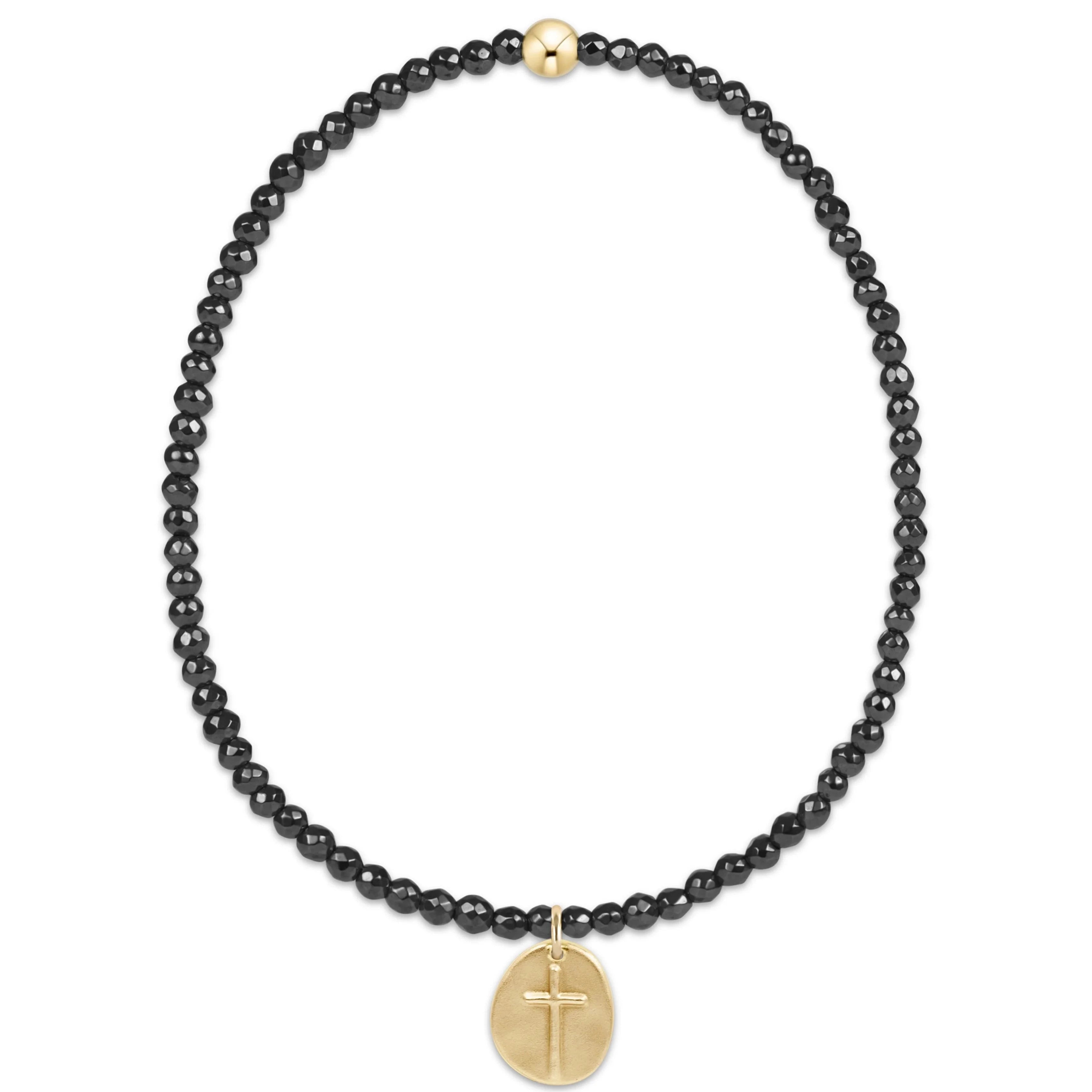 Enewton Faceted Hematite 2mm Bead Bracelet Insprire Small Gold Charm JEWELRY ENEWTON