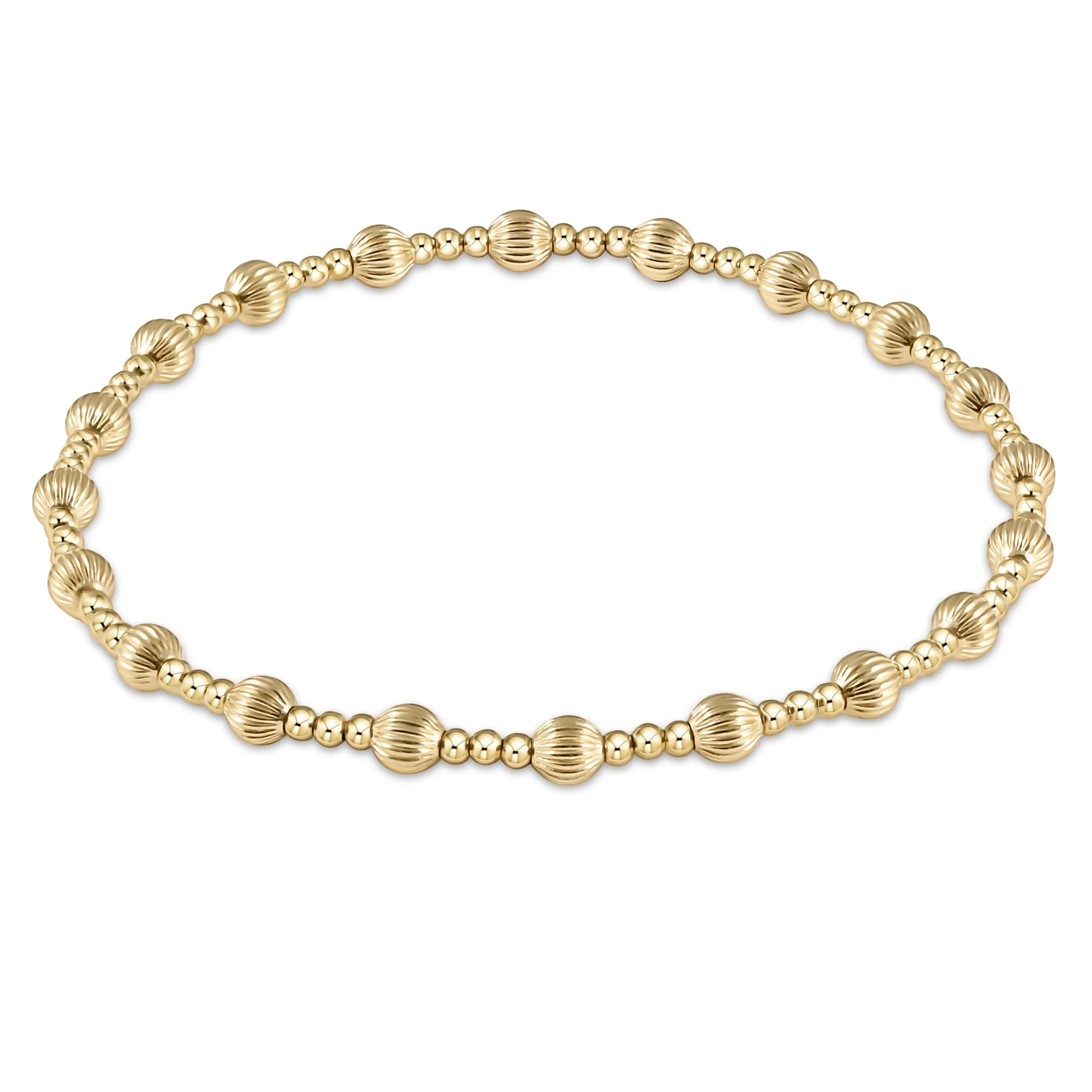 Enewton Extended Dignity Sincerity Pattern 4mm Bead Bracelet-Gold JEWELRY ENEWTON