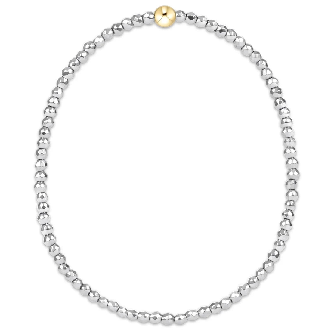 Enewton Silver Faceted Hematite 2mm Bead Bracelet JEWELRY ENEWTON
