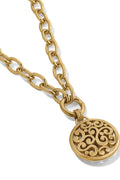 Contempo Gold Medallion Charm Necklace BJEWELRY Brighton Collectables 