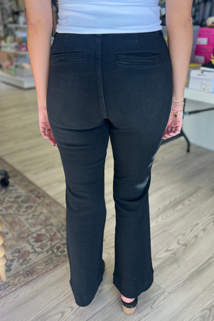 Wide Waistband Trouser Flare 32&quot; Inseam BOTTOMS LIVERPOOL 