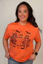 Patterned Ghosts Tee MISSY BASIC KNIT:~~Unassigned~~ 1/2PENNYBOU 
