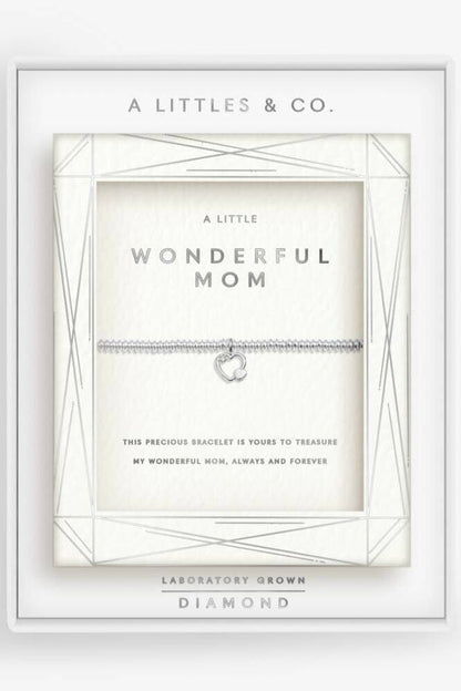 Wonderful Mom Silver Plated Lab Grown Diamond JEWELRY A LITTLES &amp; CO 