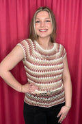 Crochet Raglan Short Sleeve Sweater MISSY TOP SPECIAL CHARLIEB 