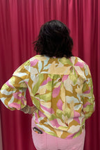 3/4 Sleeve Blouse w/Smocked Yoke MISSY TOP SPECIAL TRIBAL 