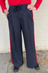 Wide Leg Pleated Trouser w/Side Stripes BOTTOMS LIVERPOOL 