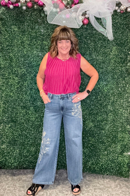 Kennedy Straight Jeans w/Rhinestones BOTTOMS LIVERPOOL 