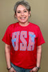 USA Bows Tee MISSY BASIC KNIT P&PD L 