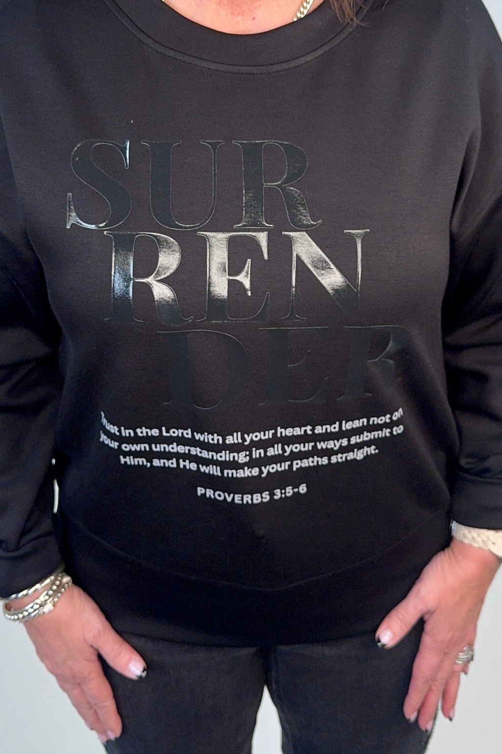 Surrender Scuba Sweatshirt JRTOP CASUAL TOP:~~Unassigned~~ YELETE 