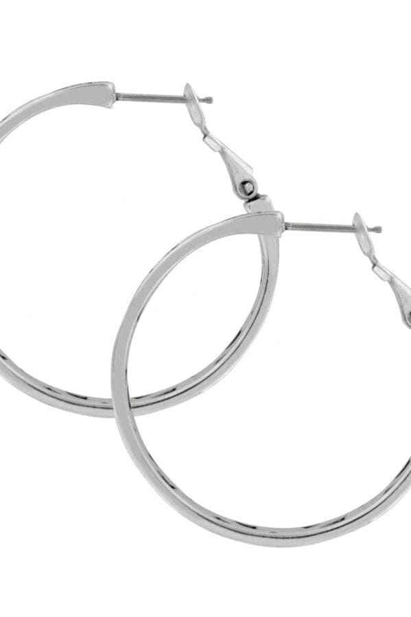 Medium Silver Contempo Hoop Earrings BJEWELRY Brighton Collectables 