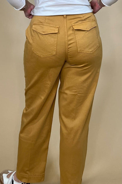 High Rise Pleated Trouser w/Flap Pockets 28" Inseam BOTTOMS LIVERPOOL 