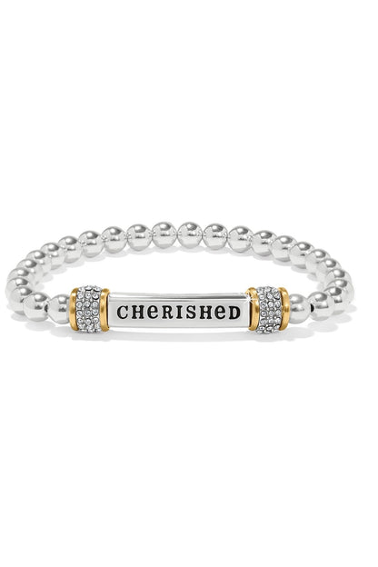 Meridian Cherished Two Tone Stretch Bracelet BJEWELRY Brighton Collectables 