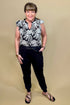 Black Embroidered Tank w/Ruffle Sleeves MISSY TOP SPECIAL ZAC & RACHEL 