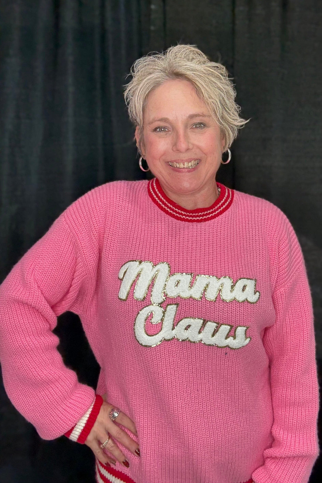 Long Sleeve Mama Claus Knit Sweater MISSY BASIC KNIT SIMPLY SOUTHERN 