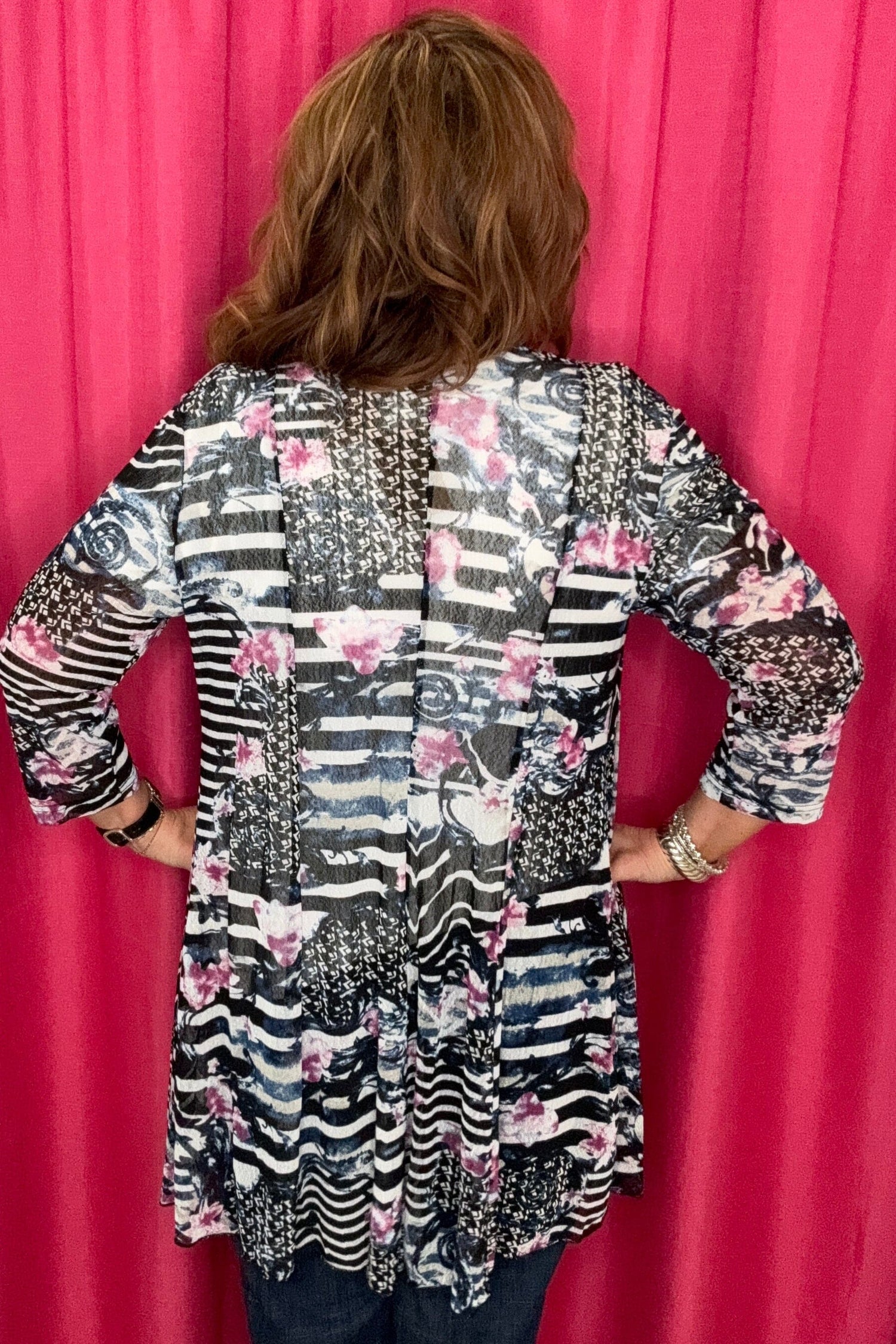 Printed Mesh Cardigan OUTFIT COMPLETER CREATION 